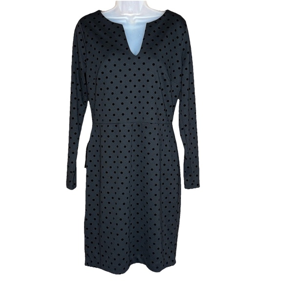 The‎ Limited Dress Womens 8 Black Polka Dot Bodycon Whimsigoth Coquette Office - Picture 1 of 16